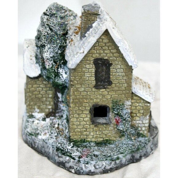 JSNY Resin Winter Brick Cottage House Display Decor Christmas Window Cutouts - Picture 4 of 8